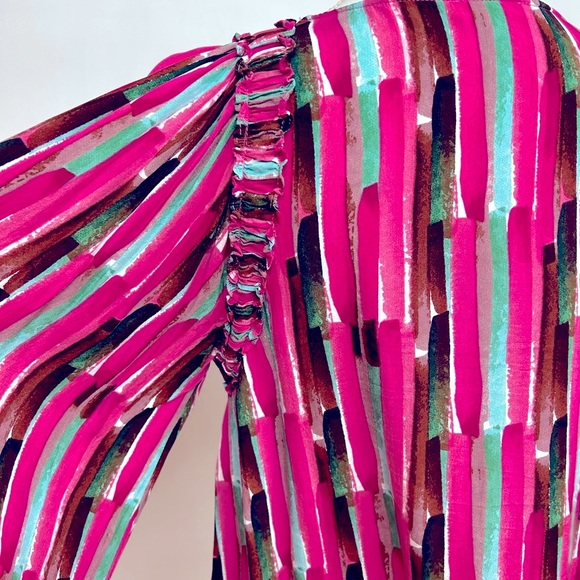 JODIFL Boutique Striped Blouse Size M - Picture 4 of 8